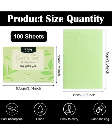 Green Tea Blotting Paper - 100 Sheets for Oily Skin, Oil Control Film for Sports & Travel - 6cm X 9cm - Buy Online on GoSupps.com
