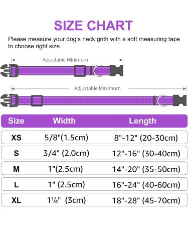 Joytale Reflective Dog Collar for Puppies - XS Purple | International Shipping Available - Buy Online on GoSupps.com