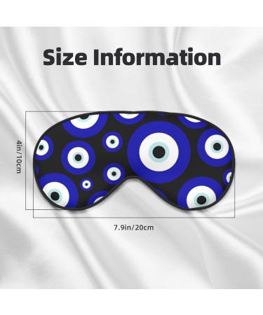 Blue Evil Eye Sleep Mask - Adjustable Soft Breathable Eye Cover for Men & Women | Pattern-122 | International Shipping - Buy Online on GoSupps.com