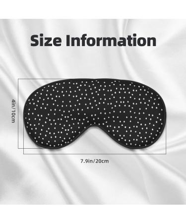 Black & White Polka Dot Soft Eye Mask - Perfect Sleep Mask for Men & Women | Travel & Relaxation - Buy Online on GoSupps.com