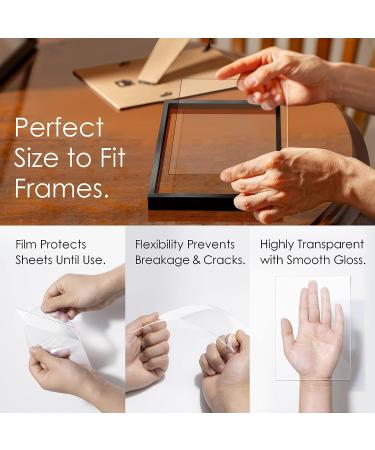 Elavain Clear Acrylic Sheets 12 Pack - 5x7 Plexiglass Panels for Picture Frames & DIY Projects - Ultra Transparent PMMA Casting Plate - 1MM Thick - Buy Online on GoSupps.com