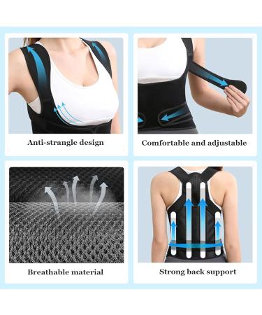 Adjustable Posture Corrector Brace for Men and Women - Back Support Belt for Shoulder and Lumbar Pain Relief - Breathable and Comfortable - Size S (26-34) - Buy Online on GoSupps.com