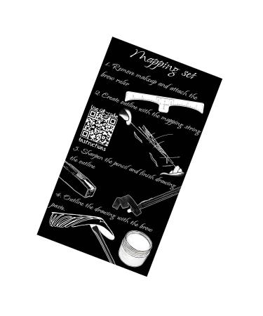 White Eyebrow Mapping Kit with String, Paste, Brushes, Pencil, Stencils, and Instructions - Ultimate Brow Mapping Set for Microblading - Buy Online on GoSupps.com