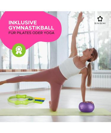 Buy Binibini Pilates Ring Set - Complete 5-Part Home Fitness Set with Pilates Ball Fitness Straps & Terra Bands for Optimal Health & Strength Training - Buy Online on GoSupps.com
