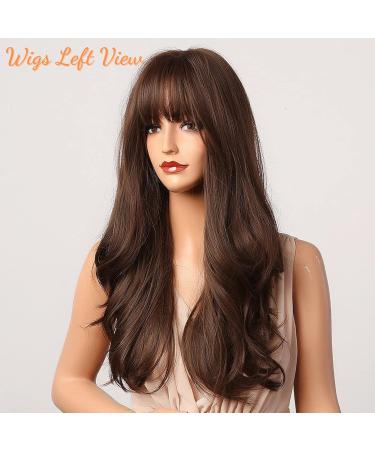 Shop Honybia Long Smooth Ombre Brown Wigs for Women - Realistic Synthetic Heat-Resistant Cosplay Hair for Carnival & Theme Parties - Buy Online on GoSupps.com