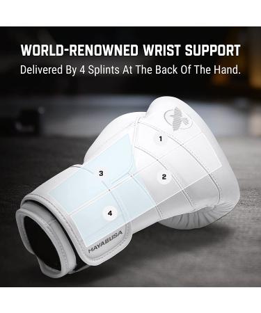 Hayabusa T3 Kanpeki Leather Boxing Gloves 16oz - Men and Women Training Sparring Heavy Bag Mitt Work - White - Buy Online on GoSupps.com
