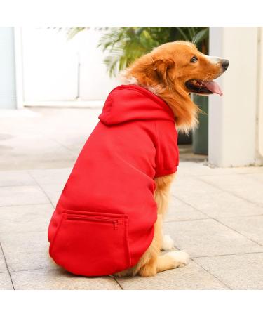 Waterproof Winter Dog Coat - Warm Jacket & Hoodie for Small & Medium Dogs | Fleece Pet Clothing (1107debka-Red XXXXXL) - Buy Online on GoSupps.com