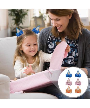 3 Pairs of Sequined Dog Ear Hairpins Bow Hairpins Glitter Hairstyle Decoration Hairpin Accessories Holiday Party Prop Accessories - Buy Online on GoSupps.com