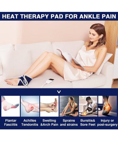 ALDIOUS Electric Heating Pad for Feet and Ankle - Fast-Heating, Ergonomic Wrap with Auto Shut Off and Adjustable Heat Settings - Buy Online on GoSupps.com