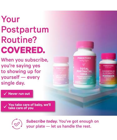 Pink Stork Lactation Probiotic Mint and Digestive Enzymes Bundle Supports Digestive and Lactation Wellness Breastfeeding Vitamins with Herbs and Enzymes - Buy Online on GoSupps.com