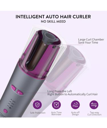 Buy Cordless Auto Hair Curler - Portable Rotating Curling Iron for Effortless Waves | Fast Heating & Rechargeable | Perfect for Stylish Curls - Buy Online on GoSupps.com