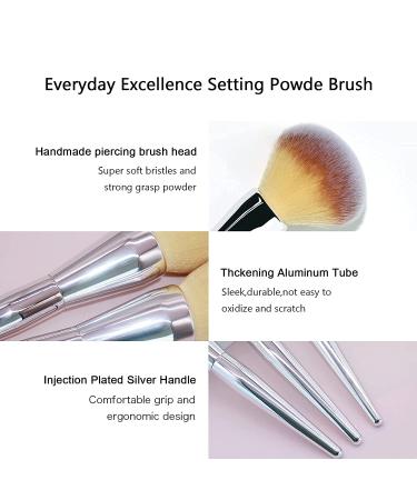 Premium Large Flat Arched Kabuki Makeup Brush - Perfect for Liquid Cream and Powder Blending | Durable Silver Foundation & Concealer Brush - Buy Online on GoSupps.com