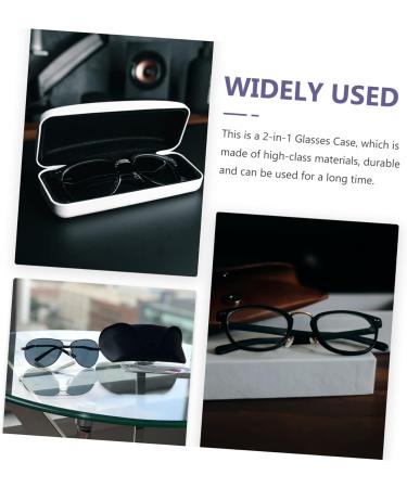 Buy JECOMPRIS Double-Lodged Glasses Case - Durable Wear-Resistant Sunglasses Holder & Travel Accessory | Replaceable Contact Lens Solution & Double Layer Design for Ultimate Protection - Buy Online on GoSupps.com