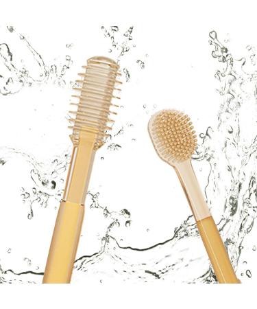 Baby Toothbrush 12 Months and up Double Sided Toothbrush Soft Silicone Brush Head Training Tooth Brush with Soft Bristles Toothbrush for Babies Toddler Teething 3pc Dtt - Buy Online on GoSupps.com