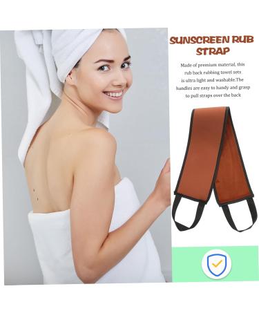 Buy Angoily Sunscreen Rubbing Strap Body Towel & Back Applicator Mitt | Long Shower Towel & Loofah Sponge - Perfect for Self Tan & Moisturizing - Buy Online on GoSupps.com