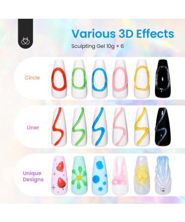 Beetles 3D Nail Gel - Multi-Color Sculpting Gel for Nail Art | Pink Red Green Yellow Clear | Perfect for DIY Decoration & Design - Buy Online on GoSupps.com