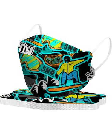 Amdole 50-Piece Children s 4-Layer Fish Motif Mouth Protection Mask - Breathable Odorless Scarf for Boys & Girls | 3D Design - Buy Online on GoSupps.com