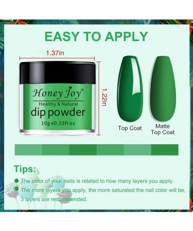 Honey Joy 8pcs Fine Dipping Powder Nail Color Kit - Orange Green Yellow Red Purple Dark Blue | Gel Polish Effect, Smooth Finish (Dip-8pcs-01) - Buy Online on GoSupps.com