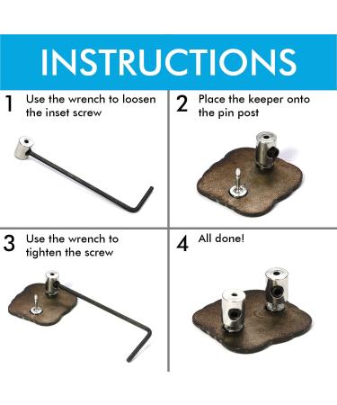 Pin Keepers Locking Clasp Pin Backs (24 Pieces) with Wrench - 24 Count - Buy Online on GoSupps.com