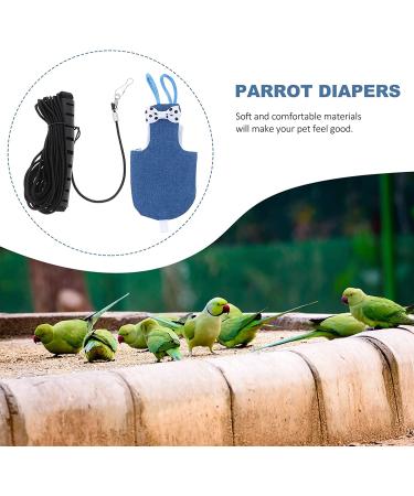 TEHAUX Bird Diaper Harness | Parrot Flight Suit | Cockatiel Costume | Budgerigar Diaper | Pet Bird Vest with Leash (Random Bow Style) - Buy Online on GoSupps.com