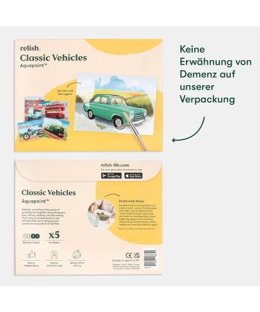 Relish Classic Car Aquapaint Watercolor Art Set - Engaging Dementia Activities & Alzheimer s Products for Seniors - Buy Online on GoSupps.com