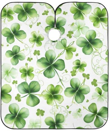 Waterproof Barber Cape - Green Clover & Cheetah Haircut Bib for Men & Women | Best Hair Cutting Cape for Salons & Home Use - Buy Online on GoSupps.com