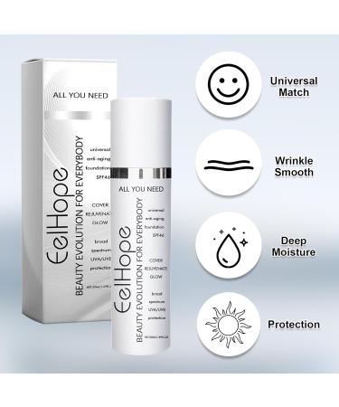 50ml Light Coverage Tinted Face Sunscreen Non-Iron Moisturizing Essence Cream Moisturizing Foundation Anti-Aging Foundation Long-Lasting Concealer - Buy Online on GoSupps.com