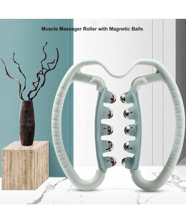 Portable 360-Degree Muscle Massager - Relieve Pain with Trigger Point Scooter & Magnetic Balls for Neck Arms Legs & Calves - Buy Online on GoSupps.com