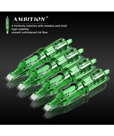Ambition TREX Cartridges #08 Bugpin 9RL Disposable Tattoo Needles - 20Pcs - Buy Online on GoSupps.com