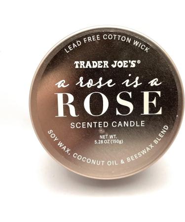 Trader Joe's A Rose is a Rose Scented Candle - Soy Wax & Coconut Oil Blend | 5.28 oz | Eco-Friendly & Vegan - Buy Online on GoSupps.com