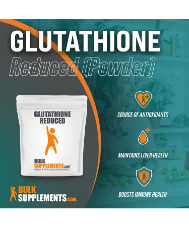 Glutathione Reduced Powder - Liver & Skin Support Supplement - Antioxidant Boost - 50g - 1.76oz Pack - Buy Online on GoSupps.com