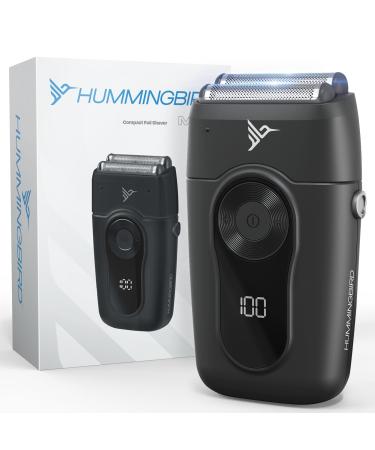 HUMMINGBIRD MK2 Compact Foil Shaver No Nick No Cut No Razor Burn Face Shaver for Men Portable USB C Rechargeable Dual Foil Flex Head Electric Razor LED Display Travel Head & Facial Groomer