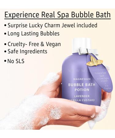 Luxury Magnesium Bubble Bath Lavender Vanilla - Moisturizing Stress Relief for Women - Spa Self Care Gift for Birthday & Christmas - Buy Online on GoSupps.com