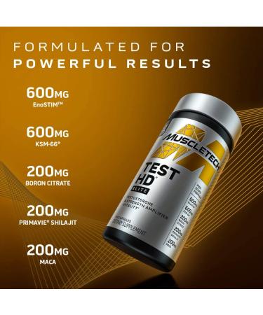 Muscletech Test HD Elite - Optimize Testosterone, 120 Capsules - Buy Online on GoSupps.com