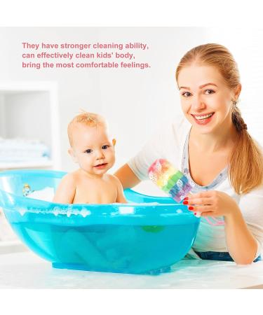 Healifty 5Pcs Lollipops Bath Sponge Set - Child Shower Pouf Loofah Mesh Brush | Cute Body Scrubber - Random Color - Buy Online on GoSupps.com