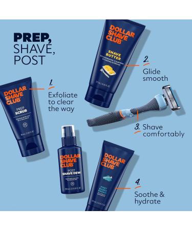 Dollar Shave Club | Prep Scrub 3 ounce (2 Pack) | Pre Shave Scrub to Prevent Ingrown Hairs - Buy Online on GoSupps.com