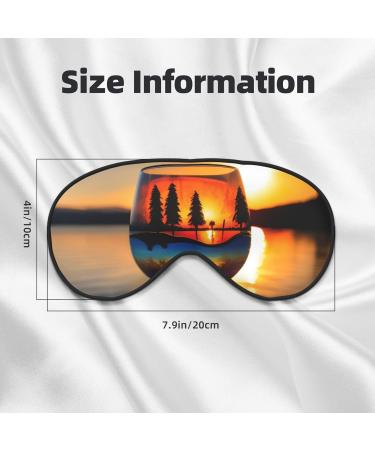 Sunset Wine Glass Print Eye Mask - Soft Sleeping Eye Cover for Travel & Naps | Perfect Gift for Men & Women - Buy Online on GoSupps.com