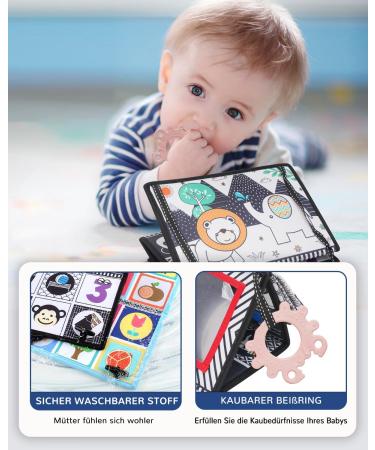 Dcsioike Baby Toys for 0-9 Months | Montessori Fabric Books & Mirror - Perfect Newborn Gifts - Buy Online on GoSupps.com