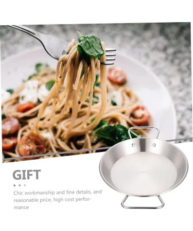 Zerodeko Stainless Steel Pan Wok Frying Pan Camping Dishes Utensils Grilling Pan Pasta Serving Plate Outdoor Grill Pan Steel Frying Pan Non Stick Griddle Pan Sticky Pan Work Flat 31.80X22.00X3.50CM Silver - Buy Online on GoSupps.com