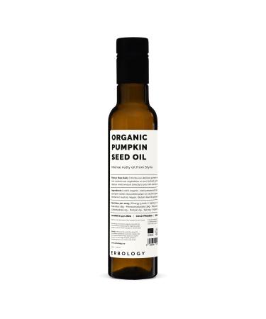 100% Organic Pumpkin Seed Oil 8.5 fl oz - Cold-Pressed - Premium Food Grade - Straight from Styrian Farm - Rich in Phytonutrients - Non-GMO - No Additives or Preservatives - Recyclable Glass Bottle