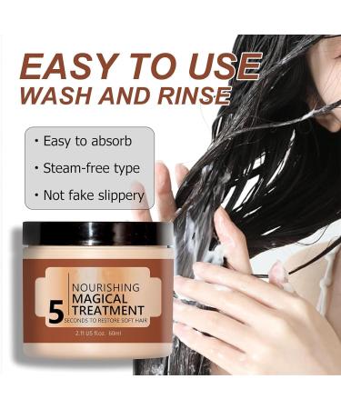 Nourishing Magical Treatment Magical Collagen Hair Mask 5 Seconds to Restore Soft Hair Deep Conditioner Hair Mask for Dry Damaged Hair (2PC) - Buy Online on GoSupps.com