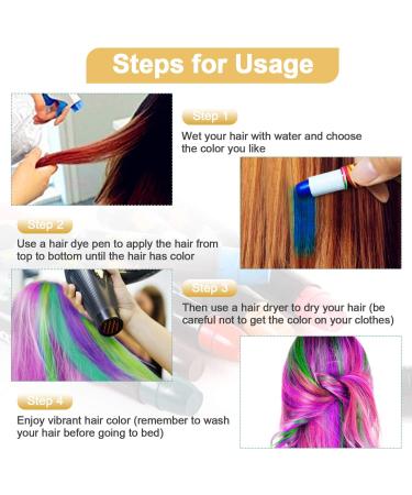 EBANKU 12 Color Temporary Hair Chalk Crayon for Girls - Washable Hair Dye for Birthday, Christmas, Halloween - Cosplay Party Favors for Kids & Adults - Buy Online on GoSupps.com
