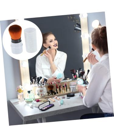 FRCOLOR Telescopic Powder Brush Loose Powder Brush Highlighter Makeup Brush Blush Applicator Brush Face Blush Brush Loose Brush Foundation Makeup Makeup Tool Marbling Paint Plastic Blue medium - Buy Online on GoSupps.com