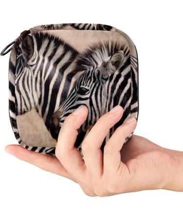 Zebra Print Sanitary Napkin Storage Bag | Menstrual Cup Pouch for Girls & Women | Feminine Period Pads Holder | Multicoloured - Buy Online on GoSupps.com