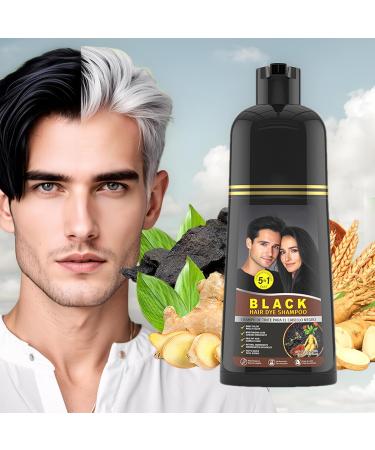 Moisturizing Hair Dye Shampoo Anti-Gray Formula Instant Gray Coverage Scented Daily Care Long Lasting Color Black/Grey Ideal for Home Salon Men Women Use - Buy Online on GoSupps.com