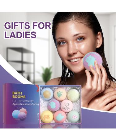 Shower Bombs Aromatherapy 8 Natural Sea Salt Spa Bombs Moisturizing Shower Steamers Aromatic Shower Fizzies Fragrant Shower Tablets for Bubble Spa Bath - Buy Online on GoSupps.com