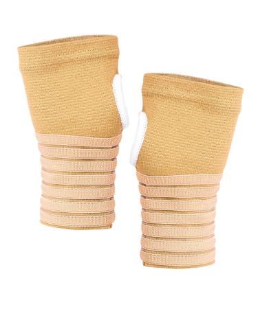 FRCOLOR 1 Pair Wrapped Compression Bracers Knit Compression Support for Hands Hand Stabilizer Compression Sleeves Carpal Fitness Adjustable Protector