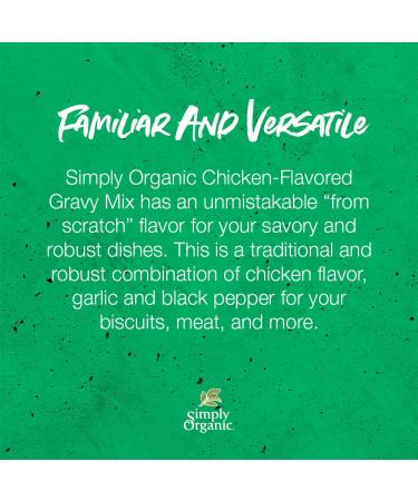 Simply Organic Chicken Flavored Gravy Mix 0.85 oz (Pack of 4) | Certified Organic, Gluten-Free - Buy Online on GoSupps.com