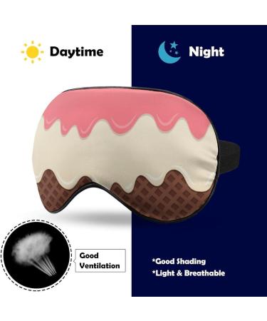 Soft Blackout Eye Mask for Sleeping - Adjustable Straps & Light Chocolate Cream Design for Women | Travel-Friendly No Pressure Eye Mask - Buy Online on GoSupps.com
