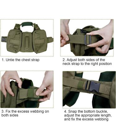 Cyrank Dog Backpack Harness Dog Weighted Vest Dog Hiking Backpack for Medium and Large Dogs(L-Black) L Black - Buy Online on GoSupps.com